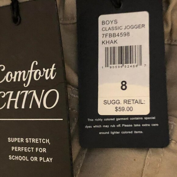 NWT 7 FOR ALL MANKIND Comfort Super Stretch Chinos Khaki Pant Classic Jogger 8 - Picture 5 of 6